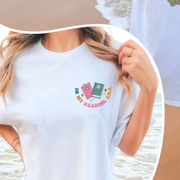 In My Reading Era T-Shirt 2 Sided, Gift For Book Lovers Reading Lover - Picture 1 of 5